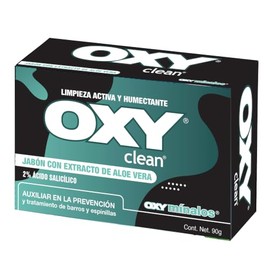 OXY CLEAN JABÓN CON EXTRACTO DE ALOE VERA 2 ÁCIDO SALICÍLICO 90 g                                                                                     