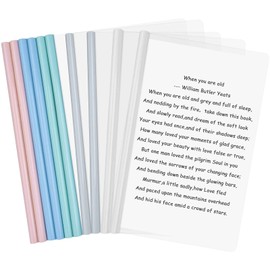A4 Rail Slide File Folder, Mixed Color, 10 Books, 0.4 inch (1.0 cm) Wide, Large Capacity, Transparent File, Document Classification Folder, Meetings, Office, Seminars, Documents, Storage