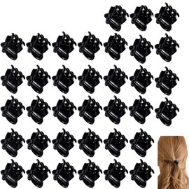 LeTradeJP Mini Hair Clip Set Hair Claw 36pcs Bangs Cute Clip Hair Claw Simple Hair Accessories (Black)