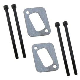 LUORNG 2pcs Muffler Exhaust Gasket with 4pcs Bolts for Chainsaw 340 345 346XP 350 351 353 and 2150 2153 544028301 Chainsaws Parts and Accessories
