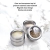 BORDSTRACT Set of 4 Magnetic Spice Jars, Stainless Steel Seasoning