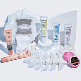 PERMANIA Lash Lift and Tint Kit for Lashes and Brows, Black