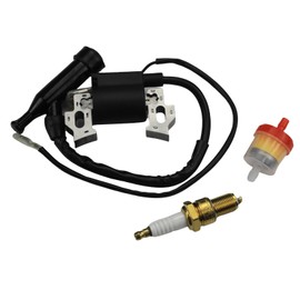 Ignition Coil Pack Spark Plug Kit for Predator 212cc 5.5 6.5 HP 69730 69727 196cc Coleman Ct200u Baja MB200 Motovox Hummerhead Gx160 Gx200 Generator Mini Bike Go Kart Pressure Washer Lawn Mower