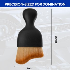 JsqFogey Car Detailing Brush, Ultra Soft Car Interior Cleaning Brush, Auto Detail Brush for Dashboard, AC Vents, Leather, Scratch-Free (3Pack)