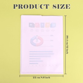 BAYTORY 10 Pack Plastic File Folders, Gradient Colors Project Pockets Plastic Sleeves for Paper 11×8.5 inches, Documents Folder Paper Sheet Protectors for Office School (Purple)