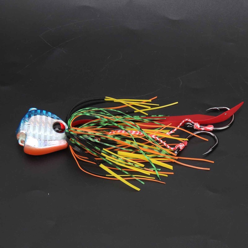 4Pcs 65g Fishing Artificial Baits Silicone Skirts Lures with Hook
