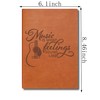 LBWCER Music is What Feelings Sound Like Leather Journal Notebook