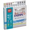 APLI Kids 16807 Felt Tip Pens, Stamps, Pack of 10,
