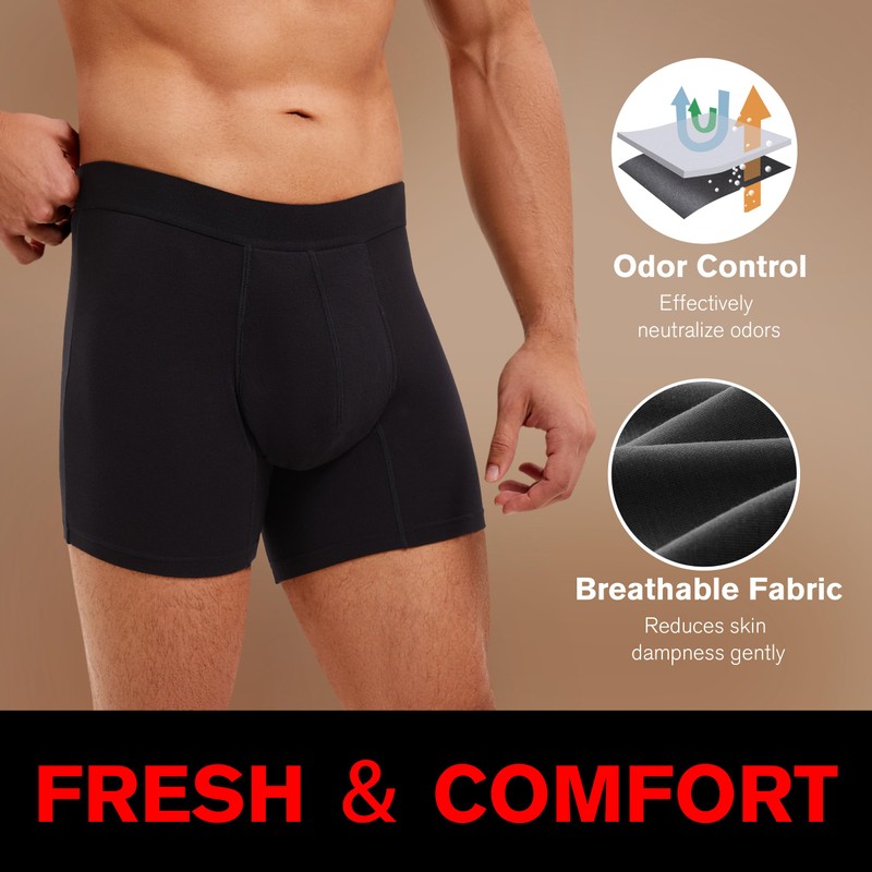 REELINDRY Incontinence Underwear for Men Washable 3.0 oz Absorbent Protective