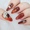 Bloody Rose Handmade Nail Tips - Coffin / 블러디 로즈