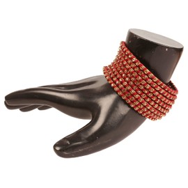 Touchstone Silk Thread Bangle Collection Indian Bollywood Hand Woven Silk Thread Marron Colour Rhinestone Designer Jewellery Special Extra Large Size Bracelets Bangle Set of 8 for Women