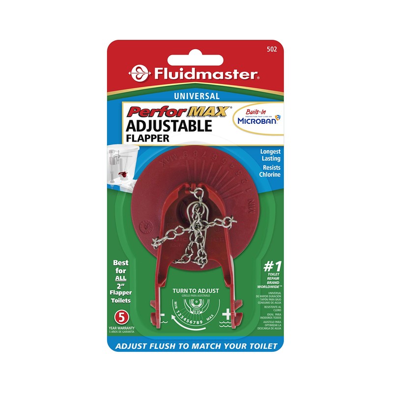 Fluidmaster 502P21 PerforMAX Universal Water-Saving Long Life Toilet Flapper for