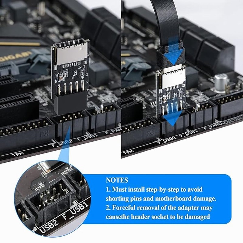 CY USB 3.1 Front Panel Socket Key-A Type-E to USB