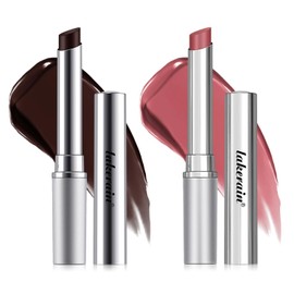 2PCS Honey Lipstick, Black&Pink Hydrating Lipstick Tinted Lip Balm For Dry Lips, Nourishing Lip Balm Natural Black Cherry Tint Lipstick Lip Care Makeup (# Black+Pink)