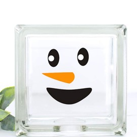 Cute Snowman Face Stickers 32pcs Small Snowman Wall Decals Vinyl Snowman Faces Cup Stickers,Christmas Stickers for Snowman Face