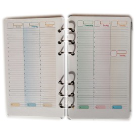 Replacement for Oganizer A6 Personal - Weekly Calendar without Date (German) Refill Pack Organiser A6 Personal without Data 52 Weeks - German