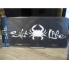 Salt Life License Plate - Crab - Black & White