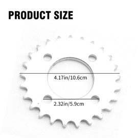 Aynaxcol 420 25T 48mm Motorcycle Rear Chain Sprocket Rear Sprocket Cog Steel Rear Drive Sprocket for Pit Bike Dirt Bike ATV 4 Wheel Go Kart Electric Bicycle