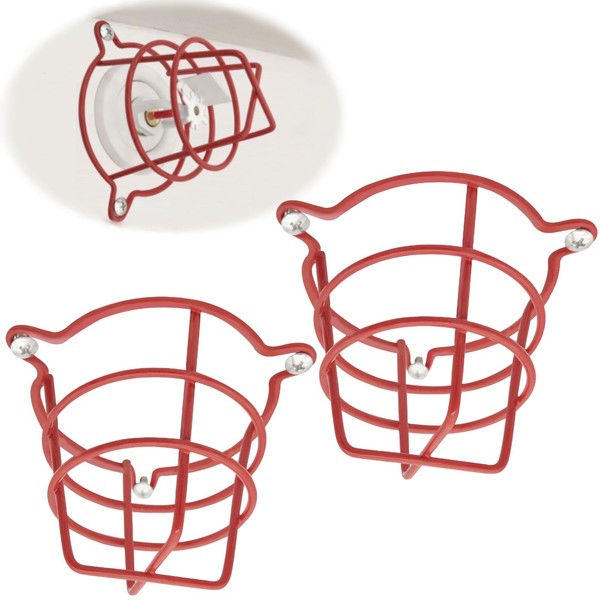 Happy Tree (2 Pack) Red Fire Sprinkler Head Guard Cage