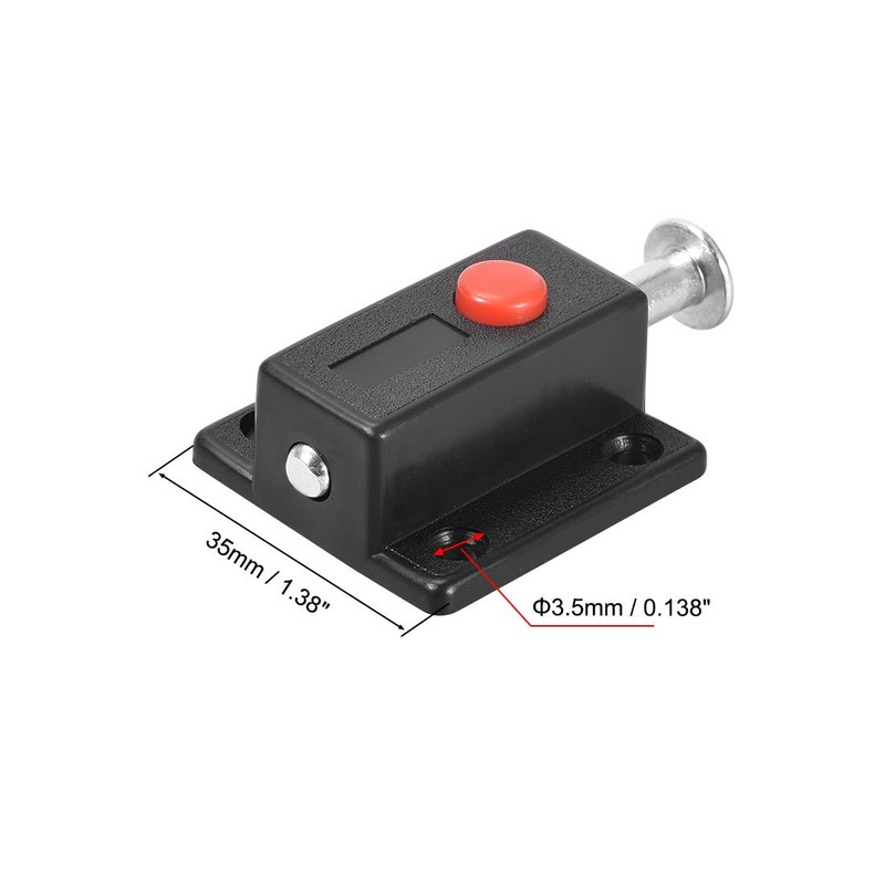 sourcing map Door Bolt Lock, 2-inch Plastic Sliding Barrel Keyless