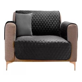 Elefantito Protector De Sillon Individual Gris Negro Trento 2 Vistas