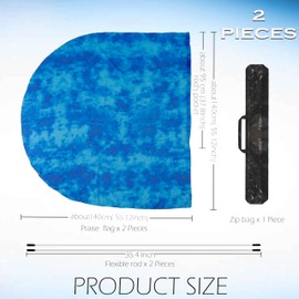 Wuchieal 55" 2 Pack Worship flags,Color Guard Flags,banderas de danza cristiana,Praise Dance Flags for Worship Dance Flags-LL#NAVY-BLUE