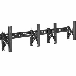 VIVO Pop-Out Steel 1x2 Video Wall Mount, Fits 2 TV Screens 37 to 65 inches, Wide VESA Range and Screen Leveling, Holds up to 308 lbs, Black, MOUNT-VW65-2