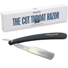 Men Rock Cut Throat Razor for Men – Straight Razor for Smooth Shaving, Close Shave – Single Blade Beard Razor for Wet Shaving – Barber Blade for Beard & Moustache Grooming – Blades Not Included