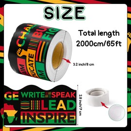 BeYumi Kwanzaa Bulletin Border Trim - 65ft Black History Month Scalloped Rolled Border Trim African American Holiday Bulletin Board Borders Celebration School Classroom Chalkboard Party Decoration