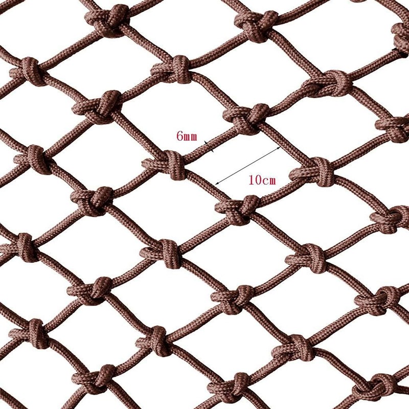 Protective Net Brown Nylon Net, Garden Decoration Net Balcony Safety