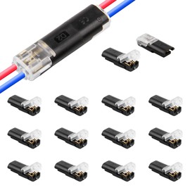 CJMUQHEHH Pack of 12 Car Connectors, 2 Pin Connector, Cable Connector, Waterproof Connector, 18-22AWG Wire Quick Splice Connector, Electrical Connection Blocks, Cable and Car Plug