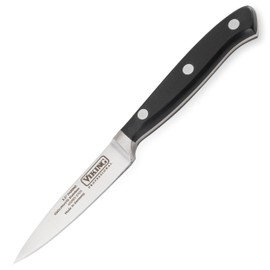 Viking Kitchen Paring Knife, 3.5 Inch German Stainless Steel Small Knife, Razor Sharp, Ergonomic Handle, Black