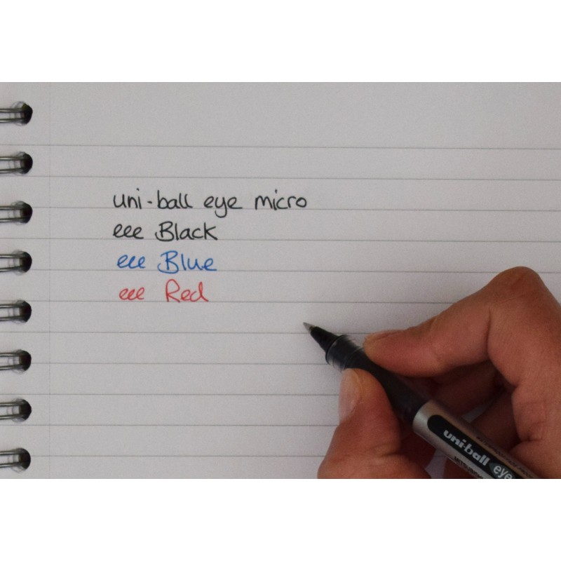 uni-ball 153486289 UB-150 Eye Micro Rollerball Pens, Black/Blue/Red Uni Super