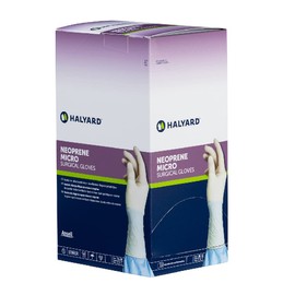 HALYARD Micro Surgical Gloves Sterile Neoprene Individually Wrapped Pairs Powder Free Medical Disposable Gloves, 5.9 mil, Size 6.0 Small, Cream, SGL85060 (Box of 50 Pairs - 100 Total)