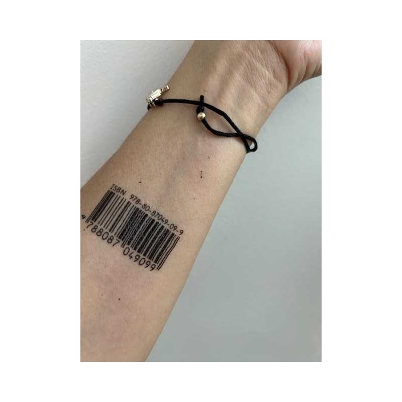 2 Sheets Temporary Barcode Tattoo QR Code Tattoo Barcode Tattoo