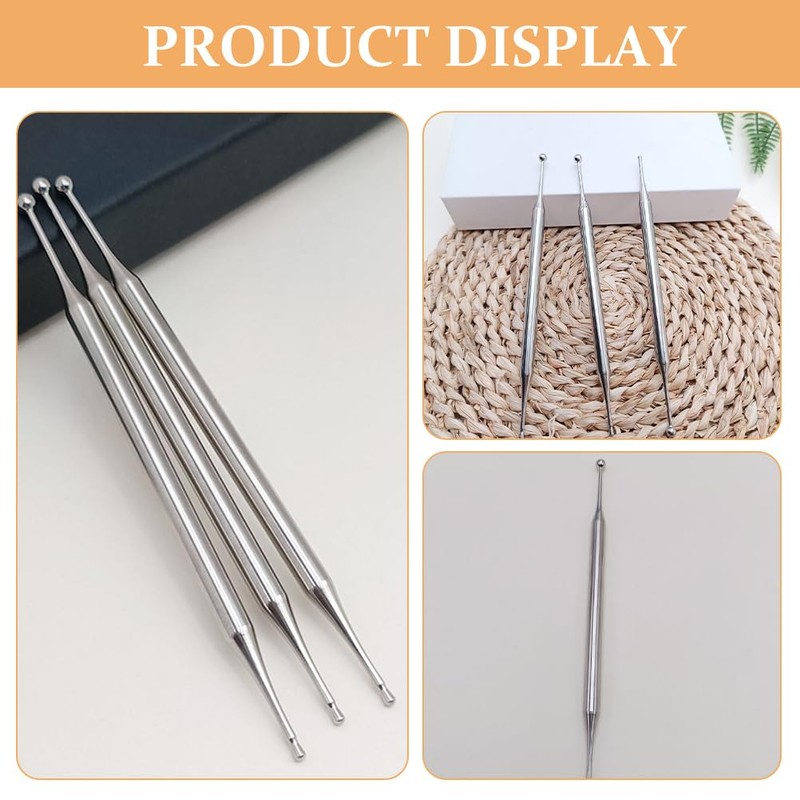 iplusmile Manual Stainless Steel Acupoint Rod Metal Massager Stick Body