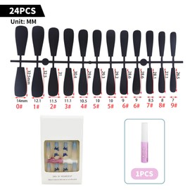 Luvadeyo Extra Long French Press On Nails Luxury Butterfly Rhinestone Fake Nails Blue Square Acrylic False Nails with Sticker Prom Women's Nails