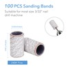 GazePlus 100 Pcs Sanding Bands for Nail Drill with 1