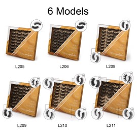 SHIDISHANGPIN 16 Pairs 3D Fake Eyelashes False Eyelashes for Eye Makeup Natural Long Thick Lashes