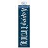 Unique 82546 Foil Happy Banner-2.74 m-Glitz Blue Birthday Party-1 Count