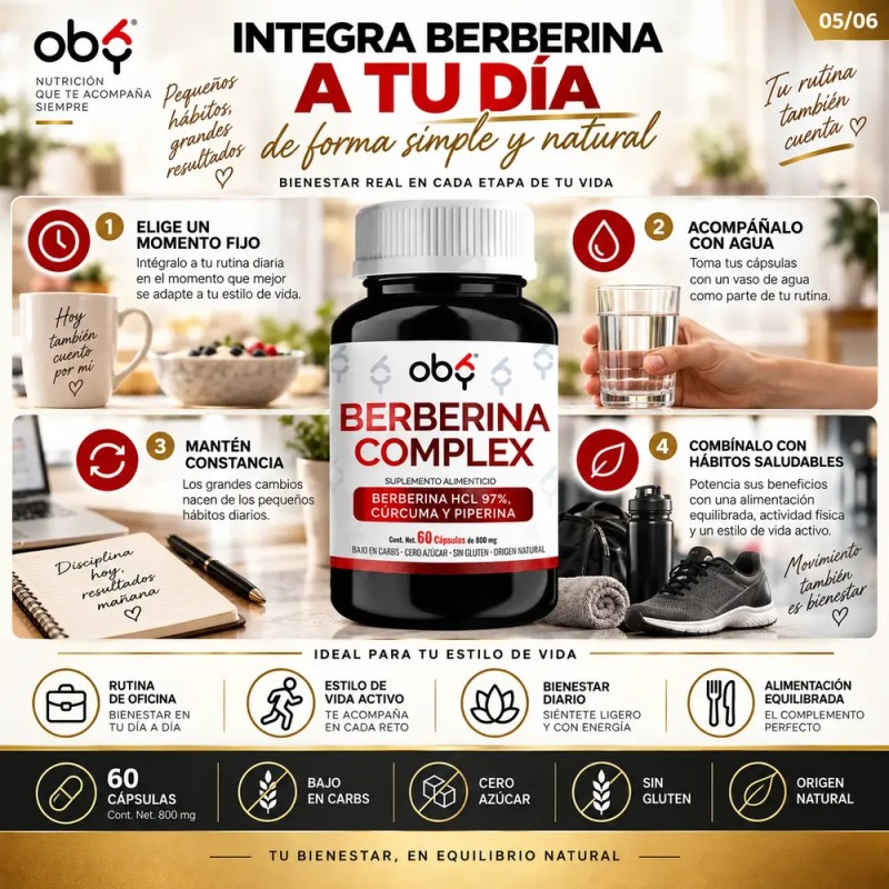 OBG - Apoyo Nutricional 60 Capsulas 800mg Metabolismo Diario