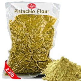 Pistachio Flour, 2.2 Lb (1 kg), Sicilian Fine Chopped Pistachio Flour, Ground Pistachios, Pistachio Powder, Gluten Free Flour, high Protein, Non Gmo, Vegan, Product of Bronte, Sicily, Italy by Gusto ETNA