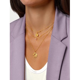 SINGULARU - Necklace Dots - Pendant in 925 Sterling Silver with Mini Balls along the Chain - Chain One Size - Women's Jewellery - Various Finishes, Gold, No Gemstone