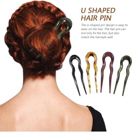 10Pcs Hair Accessory Set: 4 U-Shaped French Hair Pins + 6 No Crease Sectioning Hair Clips - Styling Tools for Women with Thick Hair,