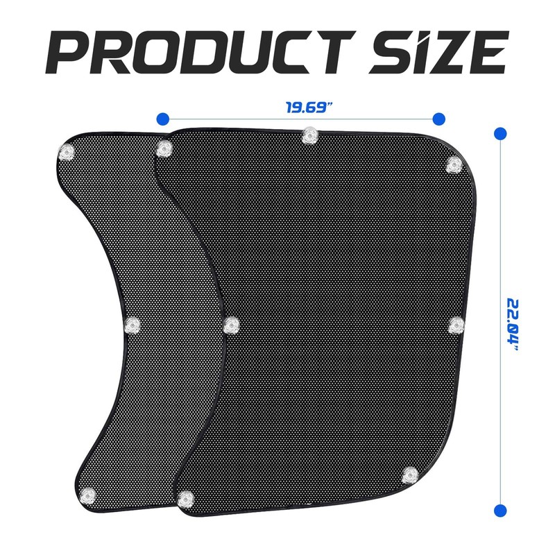 Pacify 2 Pcs Semi Truck Window Shades with Suction Cups