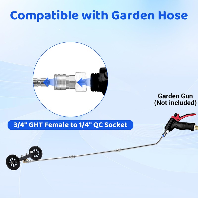 Tool Daily Undercarriage Pressure Washer Attachment 16 Inch, Dual-Function Undercarriage