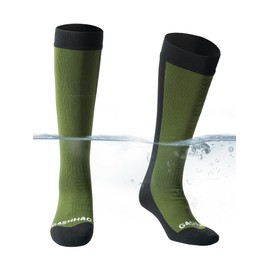 Gash Hao Waterproof Socks Hiking Gear Wading All-Weather Outdoor Sports Fishing Skiing Kayaking Camping Mens And Women（GREEN-XL）