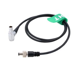 Right Angle 0B 2 Pin to Locking DC Barrel 2.5mm Power Cable for Alexa DSMC2 Camera to Atomos Ninja V Monitor 80cm