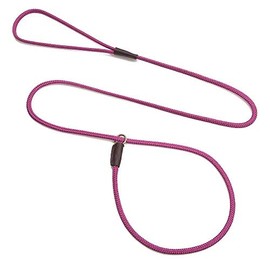 Mendota Pet Dog Show Slip Leash - Made in The USA - Raspberry, 1/8 in x 54 in - for Small Breeds