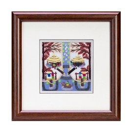 Ebherys Hunan Embroidery Art,Boatyard, Framed Hand Embroidery Artwork, Chinese Traditional Cutlture,Intangible Cultural Heritage Handmade Wall Art… (Mongolian Yurt)